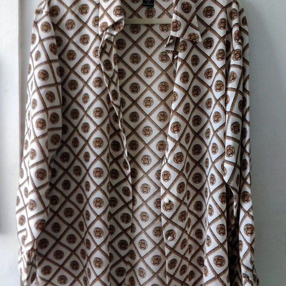 Size XL Milano brown  shirt blouse - Picture 2 of 2